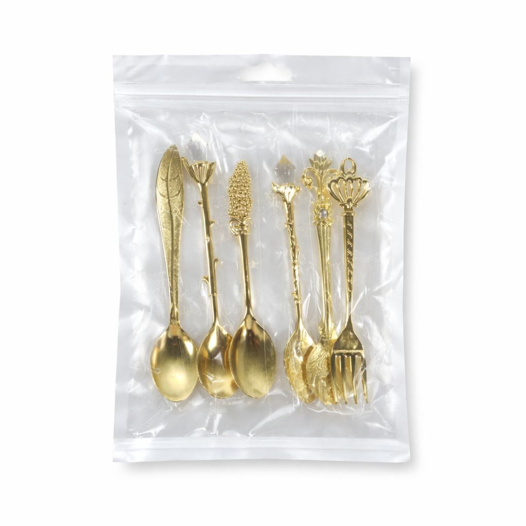 Gambar produk JYC Sendok Garpu Teh Dessert Vintage Royal Style Spoon Stainless Steel - LTA057