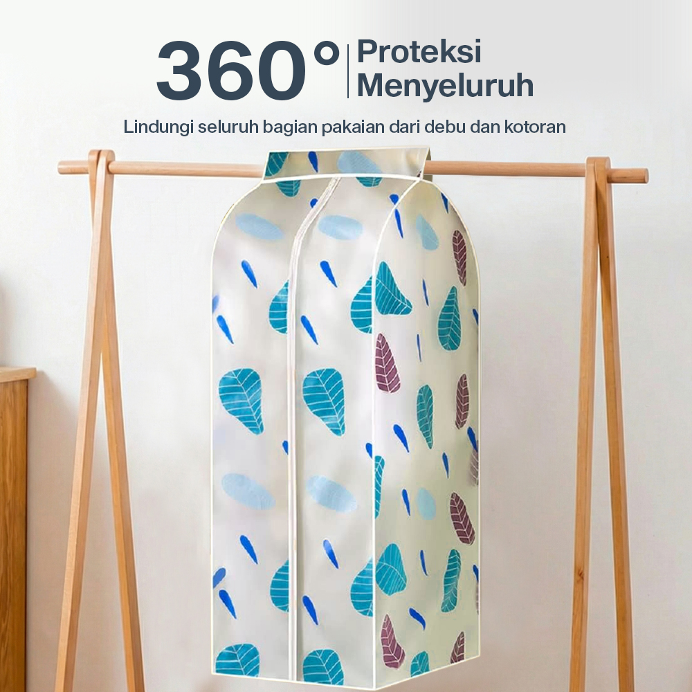 YIXIN Cover Anti Debu Pakaian Dustproof Organizer 60x30x110cm - PEVA Gambar produk YIXIN Cover Anti Debu Pakaian Dustproof Organizer 60x30x110cm - PEVA