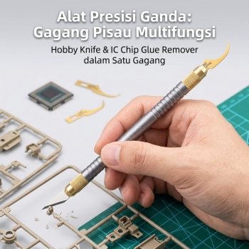 UGAIN Gagang Pisau Ukir IC Chip Glue Remover Hobby Knife Double End - UG-316