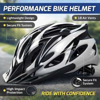 TaffSPORT Helm Sepeda Bicycle Road Bike Helmet EPS PVC 18 Air Vent - X40