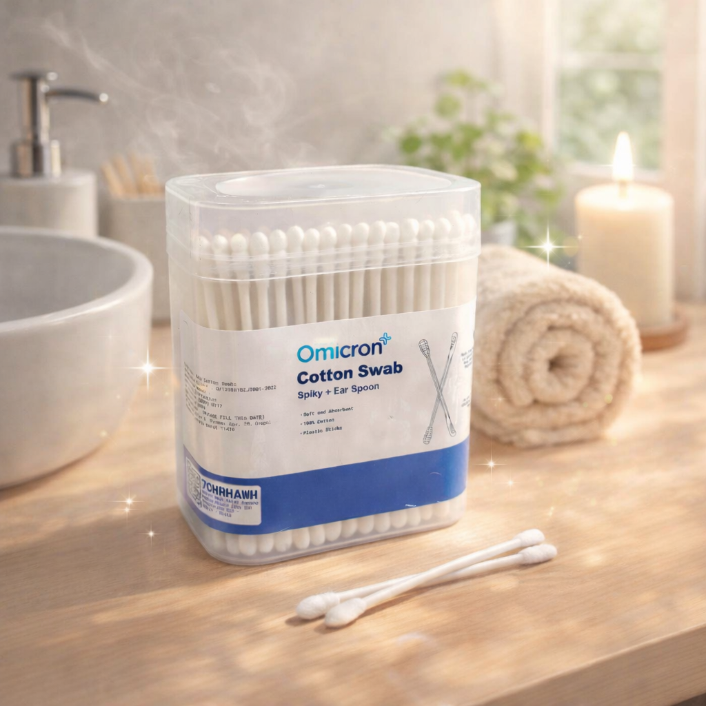 TaffOmicron Cotton Swab Korek Kuping Double Headed Baby Ear 200 PCS - INU129 Gambar produk TaffOmicron Cotton Swab Korek Kuping Double Headed Baby Ear 200 PCS - INU129