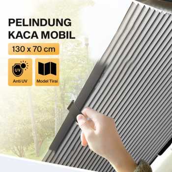 AUTOTECH Tirai Penutup Kaca Depan Mobil Pelindung Panas Sun Shade 70cm - XZM121