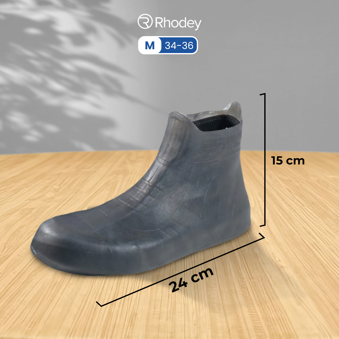 Rhodey Jas Hujan Sepatu Anti Air Cover TPE Non-Slip M 34-36 - S-100 Gambar produk Rhodey Jas Hujan Sepatu Anti Air Cover TPE Non-Slip M 34-36 - S-100