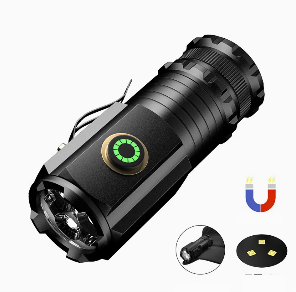 IBEN Senter LED Waterproof USB Rechargeable 2000 Lumens with Battery - P35 Gambar produk IBEN Senter LED Waterproof USB Rechargeable 2000 Lumens with Battery - P35