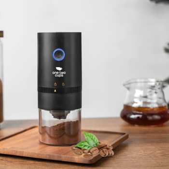 One Two Cups Penggiling Biji Kopi Elektrik Coffee Bean Grinder 120ml - HB-985