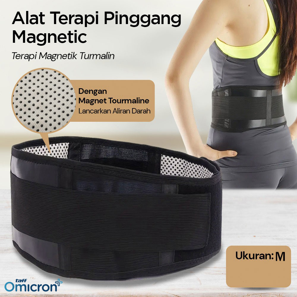 TaffOmicron Alat Terapi Pinggang Magnetic Tourmaline Nylon M Gambar produk TaffOmicron Alat Terapi Pinggang Magnetic Tourmaline Nylon M