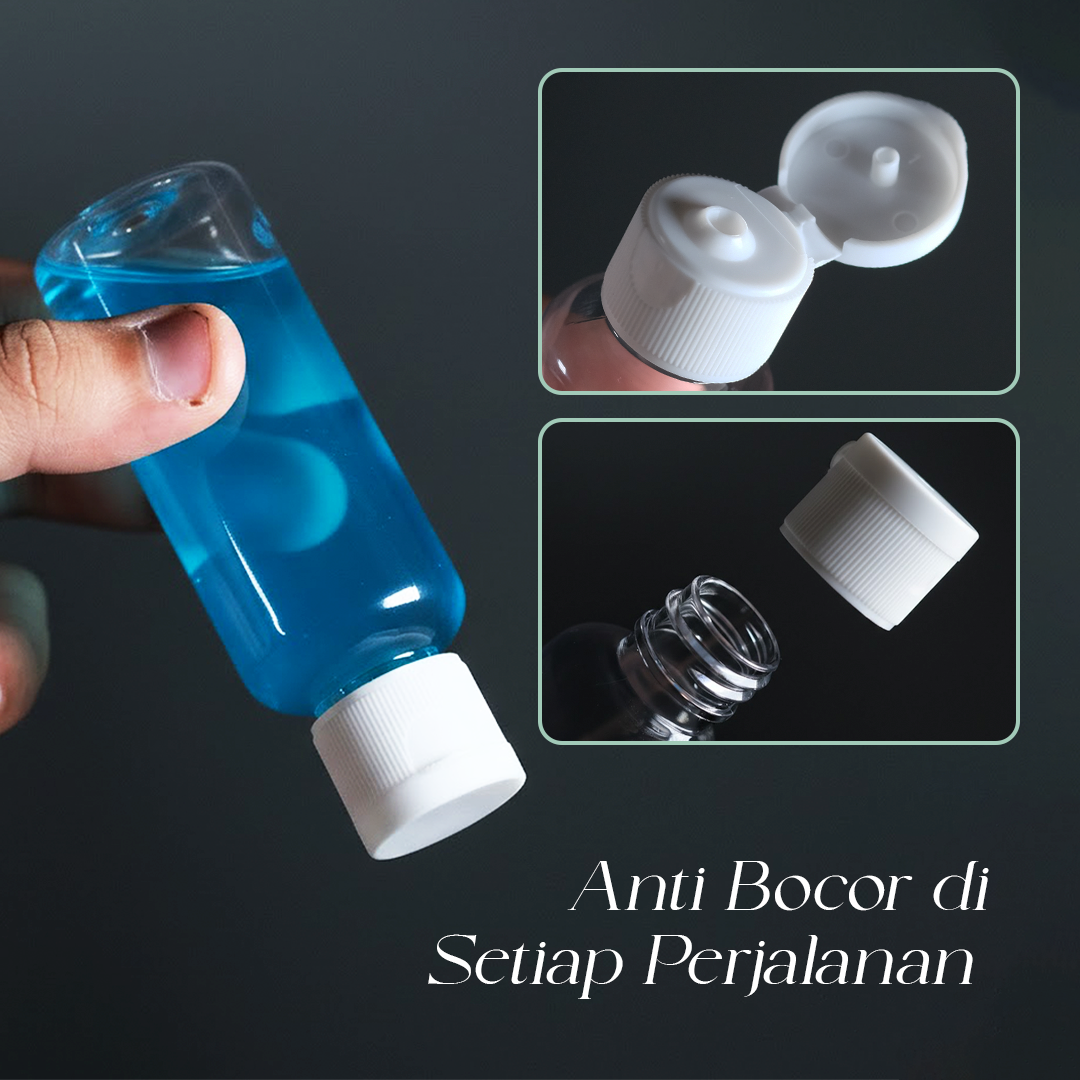 MUQGEW Botol Travel Size Liquid Bottle Pack 6 PCS - SV1 Gambar produk MUQGEW Botol Travel Size Liquid Bottle Pack 6 PCS - SV1