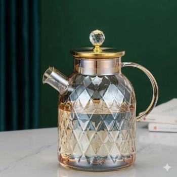 Chapin Teko Teh Kaca Tahan Panas Api Water Jug Borosilicate Teapot - TK12