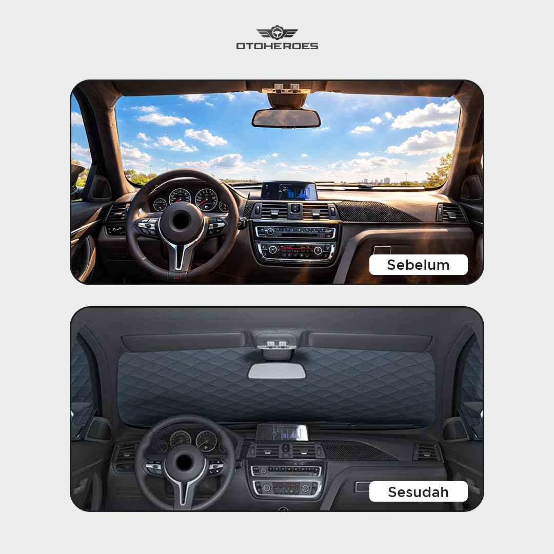 OTOHEROES Mayitr Pelindung Kaca Depan Mobil Anti UV Car Sun Shade 180x100cm - GS-004 Gambar produk OTOHEROES Mayitr Pelindung Kaca Depan Mobil Anti UV Car Sun Shade 180x100cm - GS-004