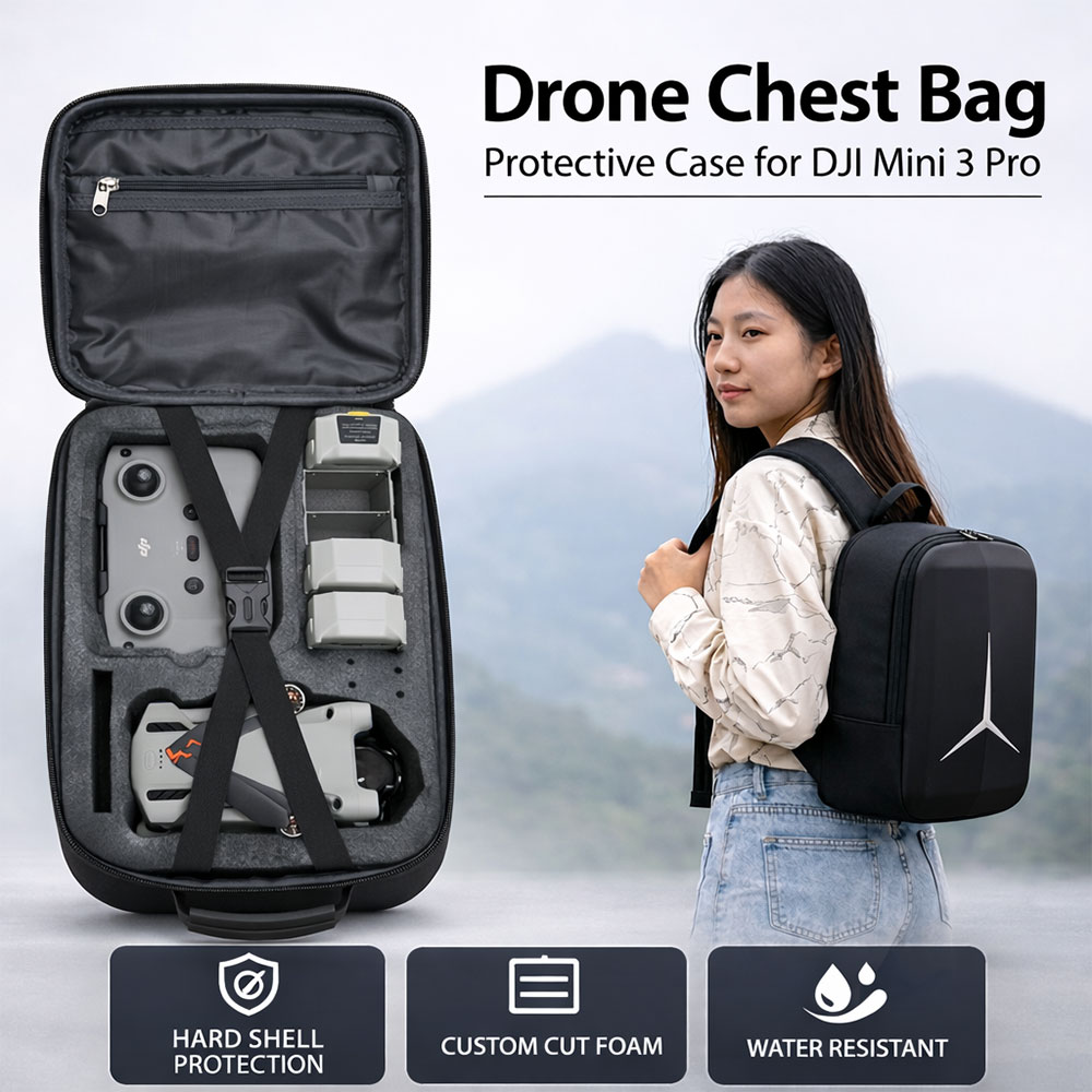 UAVACCES Tas Drone Chest Bag Protective Case for DJI Mini 3 Pro - UC31 Gambar produk UAVACCES Tas Drone Chest Bag Protective Case for DJI Mini 3 Pro - UC31