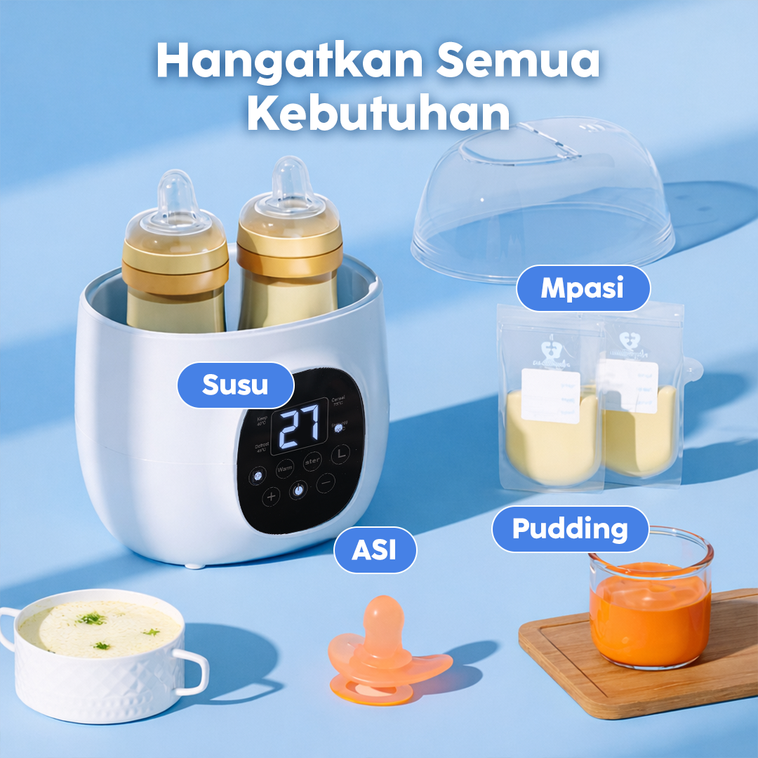 Nutiboo Penghangat Botol Susu Bayi 2in1 Milk Warmer Sterilizers - HJ-B01 Gambar produk Nutiboo Penghangat Botol Susu Bayi 2in1 Milk Warmer Sterilizers - HJ-B01