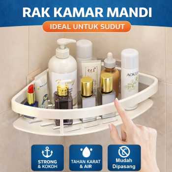 JIATO Rak Kamar Mandi Triangular Bathroom Corner Aluminium - RG5A