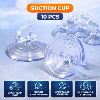Naran Alat Tempel Dinding Suction Cup Hook Wall Hanger 35mm 10 PCS - Q171
