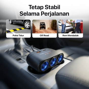 Gambar produk Kebidumei Car Charger Mobil Fast Charging Cigarette USB C 2.4A 120W - D-24