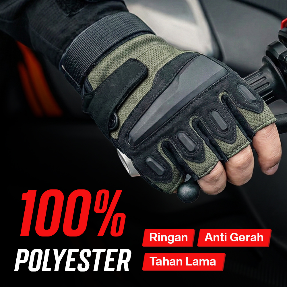 Black Eagle Sarung Tangan Motor Tactical Half Finger L - PC016 Gambar produk Black Eagle Sarung Tangan Motor Tactical Half Finger L - PC016