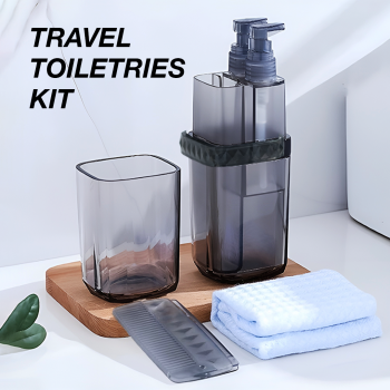 Gambar produk ONEUP Etravel Travel Toiletries Kit Tempat Sabun Sikat Gigi Handuk - YW46