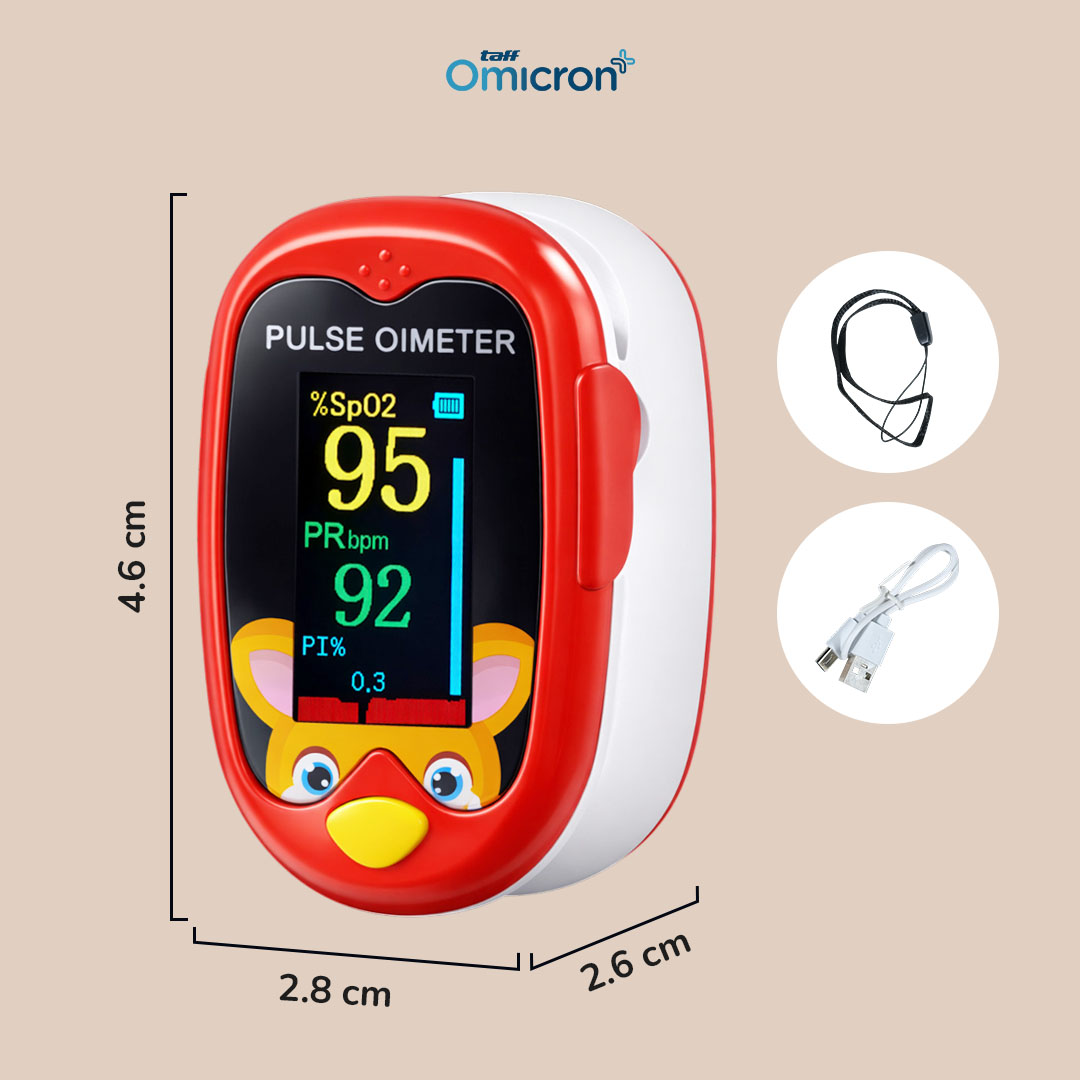 TaffOmicron Fingertip Pulse Oximeter Alat Ukur Saturasi Oksigen Darah - A6 Gambar produk TaffOmicron Fingertip Pulse Oximeter Alat Ukur Saturasi Oksigen Darah - A6