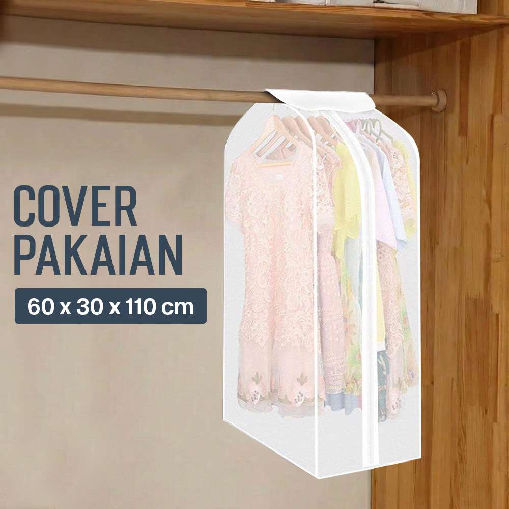 YIXIN Cover Anti Debu Pakaian Dustproof Organizer 60x30x110cm - PEVA Gambar produk YIXIN Cover Anti Debu Pakaian Dustproof Organizer 60x30x110cm - PEVA