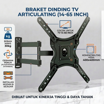 Taffware Bracket TV Wall Mount VESA 400x400 for 14-65 Inch TV 30kg - KM-S400