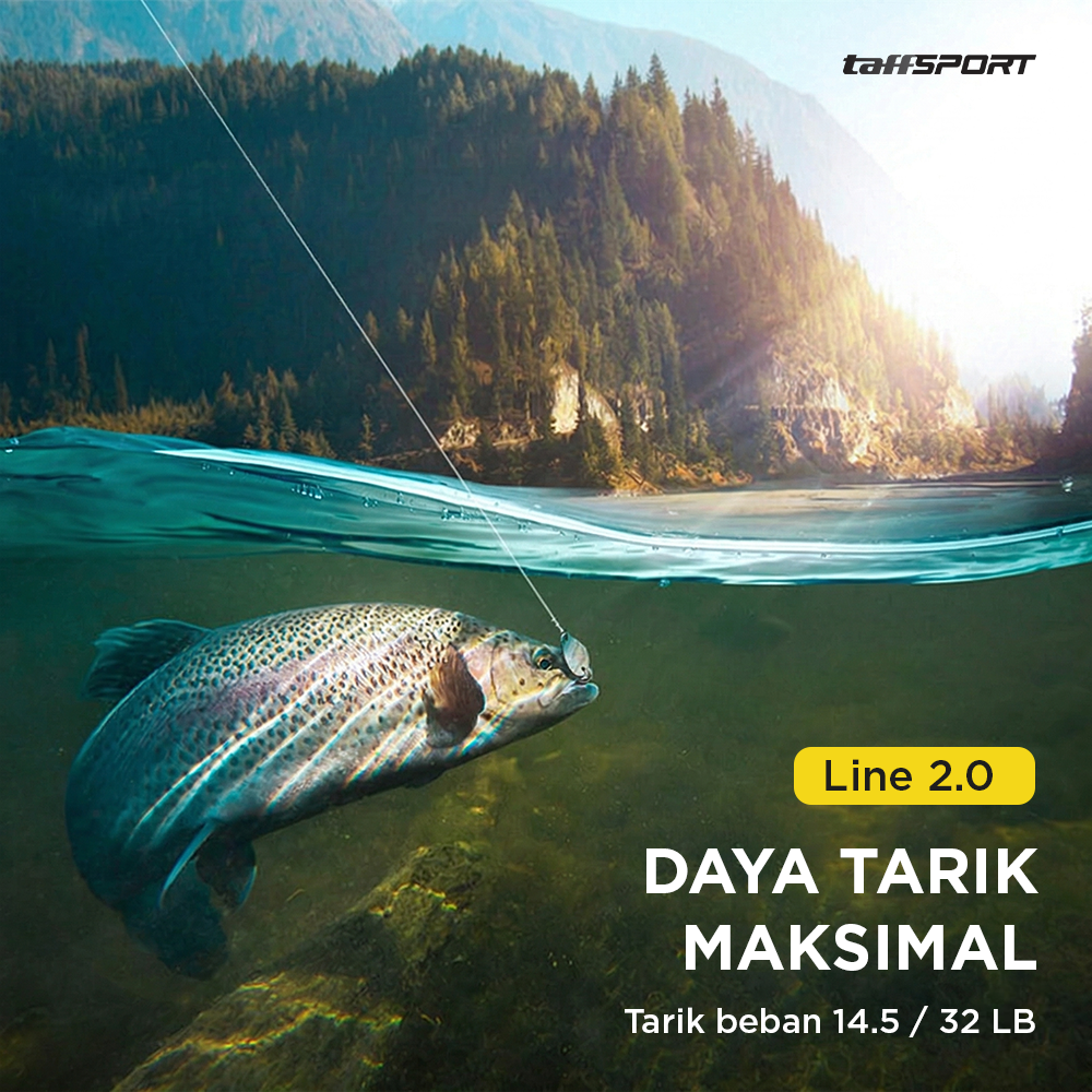 TaffSPORT Senar Pancing PE 4 Braided Strand Fishing Line 100M 2.0 - X4 Gambar produk TaffSPORT Senar Pancing PE 4 Braided Strand Fishing Line 100M 2.0 - X4