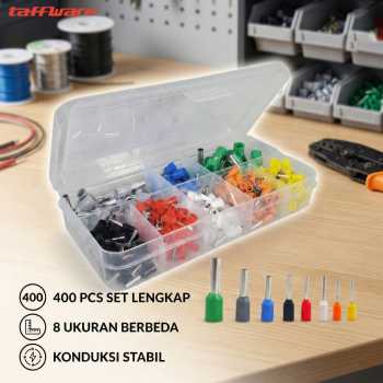 Taffware Skun Ferrules Insulated Terminal Block Connector 400 PCS - VE-400