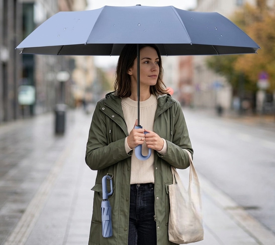 PONG Payung Lipat Buka Tutup Otomatis Automatic Umbrella 10 Bone 107cm - CJZ15 Gambar produk PONG Payung Lipat Buka Tutup Otomatis Automatic Umbrella 10 Bone 107cm - CJZ15