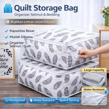Gambar produk QuiltBag Tas Penyimpanan Bed Cover Selimut Storage Bag Organizer 1 PCS - MT6