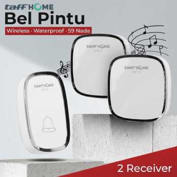Gambar produk TaffHOME Bel Pintu Rumah Wireless Doorbells Waterproof 59 Nada 2 PCS Receiver - A101/A101-2