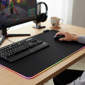 TaffGO Mouse Pad Gaming XL Illuminated LED RGB Desk Mat 900x400x4mm - GMS-WT5