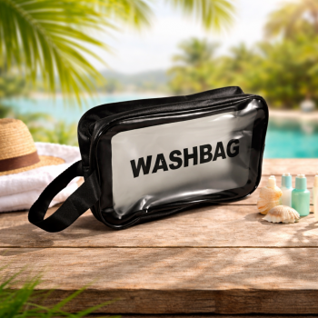 Gambar produk WASHBAG Tas Kosmetik Alat Make Up Portable Pouch Korean PVC Size M - B411