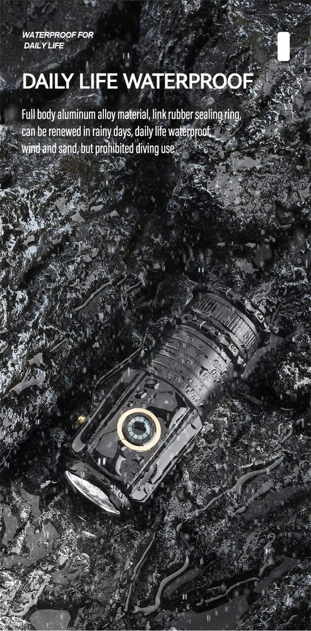 IBEN Senter LED Waterproof USB Rechargeable 2000 Lumens with Battery - P35 Gambar produk IBEN Senter LED Waterproof USB Rechargeable 2000 Lumens with Battery - P35