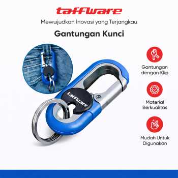 Taffware Gantungan Kunci Carabiner Keychain Clip Stainless Steel - A3746