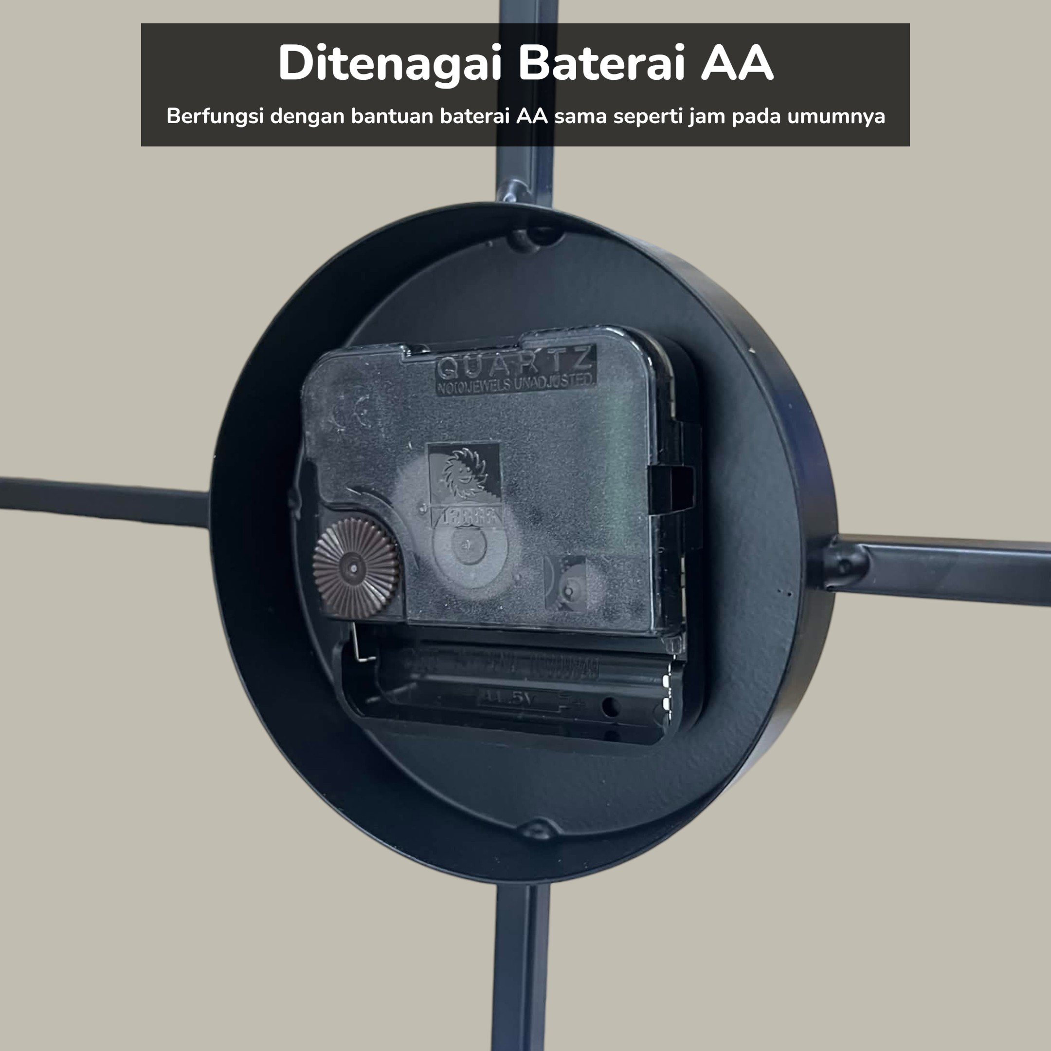 Gambar produk Meigar Jam Dinding Bulat Quartz Creative Model Vintage 49.5cm - H68