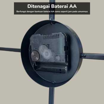 Gambar produk Meigar Jam Dinding Bulat Quartz Creative Model Vintage 49.5cm - H68