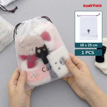 TaffPACK Kantong Plastik Travel Drawstring Pouch 18x25cm 1 PCS - VB-72