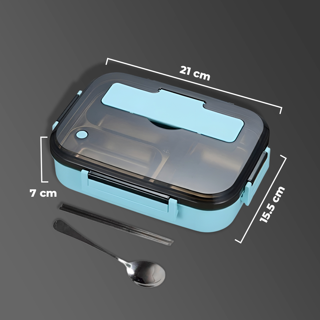 UPORS Kotak Makan Anti Tumpah Stainless Steel Lunch Box 3 Grid 1.3L - UP3 Gambar produk UPORS Kotak Makan Anti Tumpah Stainless Steel Lunch Box 3 Grid 1.3L - UP3