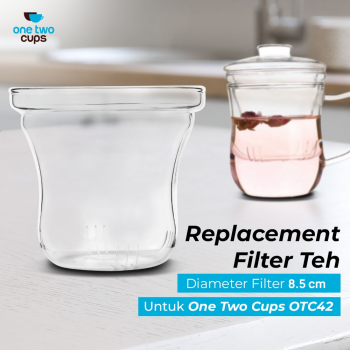 One Two Cups Saringan Teh Filter Pengganti Cangkir Teh Kaca 420ml - OTC421