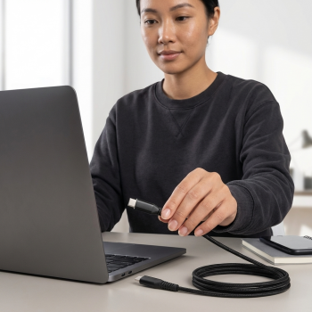 Gambar produk AUFU Kabel Data Type C to Type C Charger Braided Fast Charging 6A 66W 2M - KD66