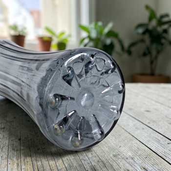 Gambar produk TaffHOME Vas Bunga Kaca Bening Estetik Vintage Glass Flower Vase - Y23