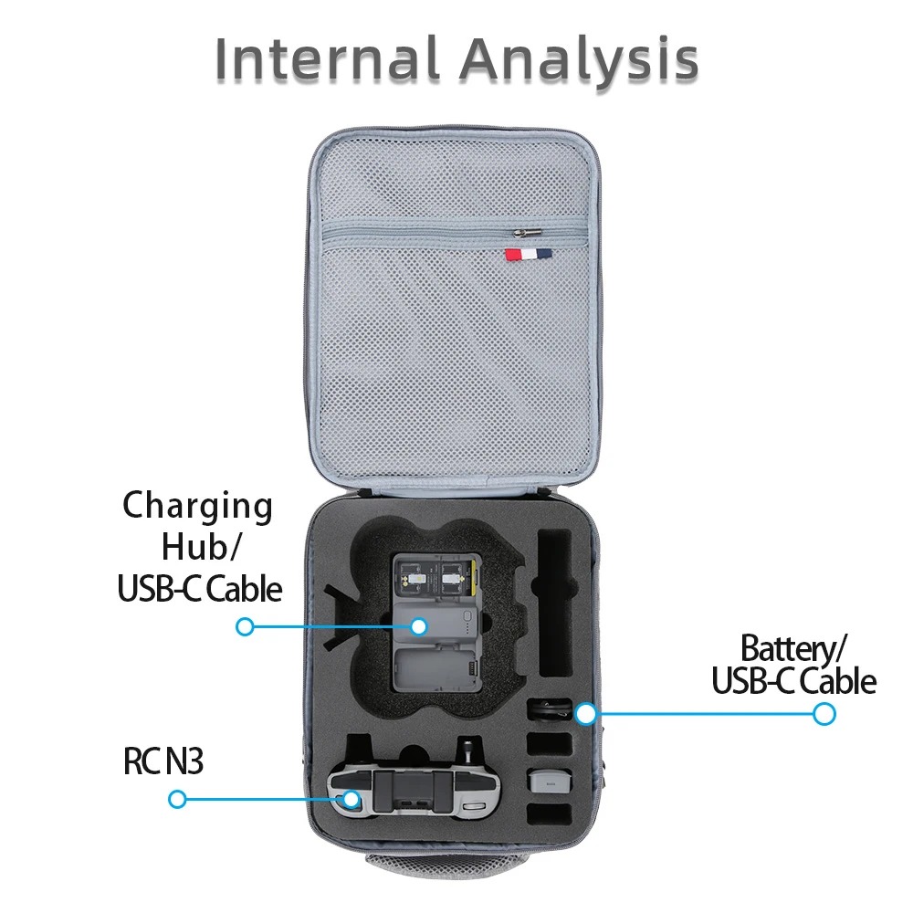 ZINTICH Tas Drone Protective Storage Bag DJI Neo 2 Nylon 31x26x11cm - Z20 Gambar produk ZINTICH Tas Drone Protective Storage Bag DJI Neo 2 Nylon 31x26x11cm - Z20