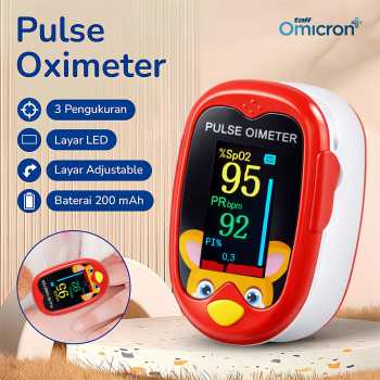 TaffOmicron Fingertip Pulse Oximeter Alat Ukur Saturasi Oksigen Darah - A6