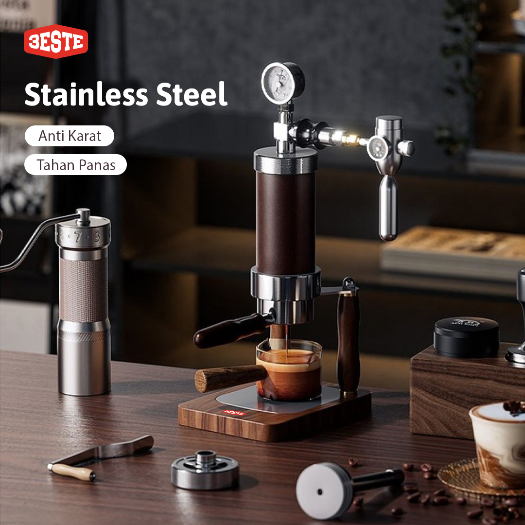 Trieste Mesin Kopi Espresso Manual Hand Crank Pneumatic 85ml with PID - AWS Gambar produk Trieste Mesin Kopi Espresso Manual Hand Crank Pneumatic 85ml with PID - AWS