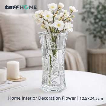 TaffHOME Vas Bunga Dekorasi Interior Ruang Tamu Motif Bambu - AR-3A