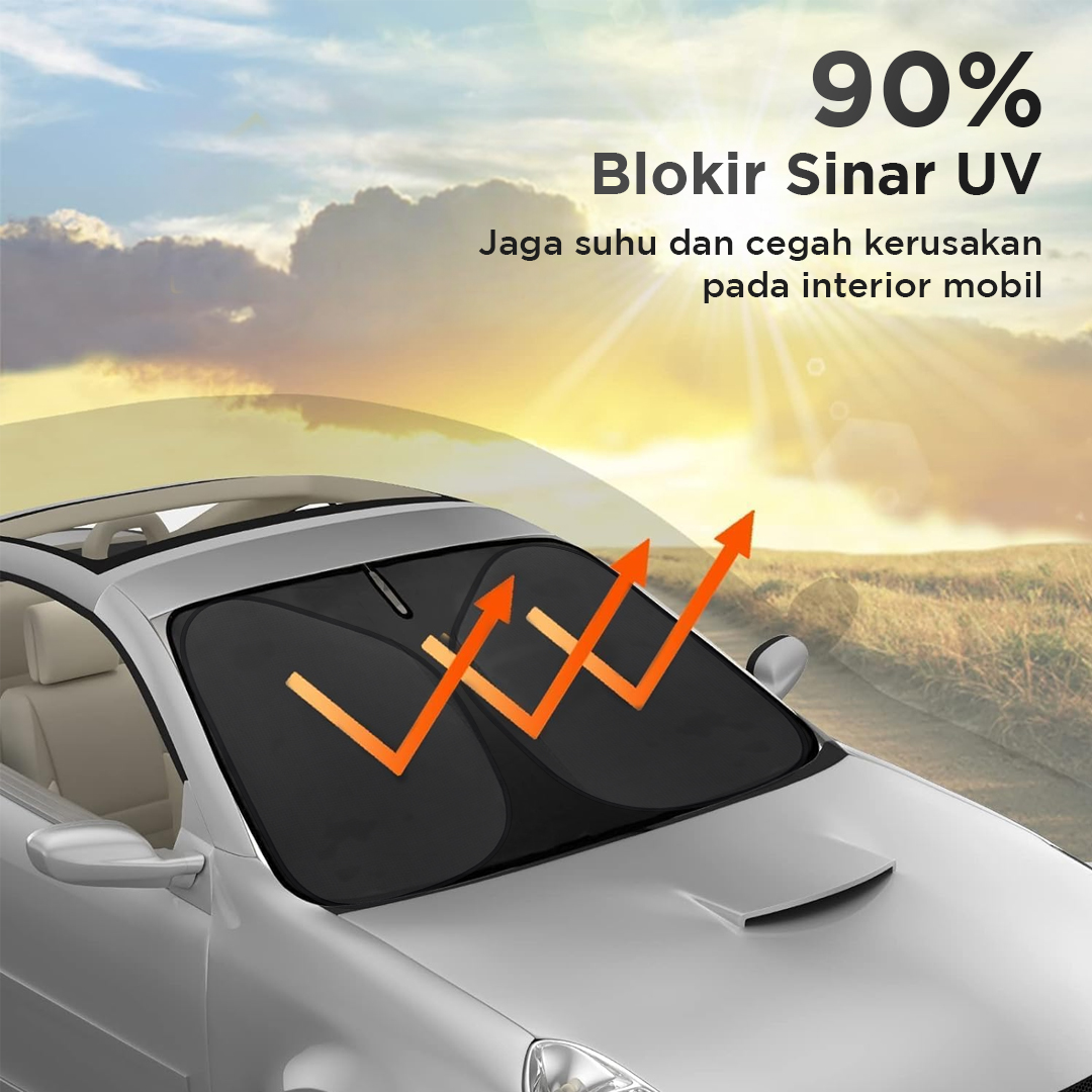 Mayitr Pelindung UV Jendela Mobil Car Sun Shade Visor 65x38cm 2 PCS - GS-005 Gambar produk Mayitr Pelindung UV Jendela Mobil Car Sun Shade Visor 65x38cm 2 PCS - GS-005