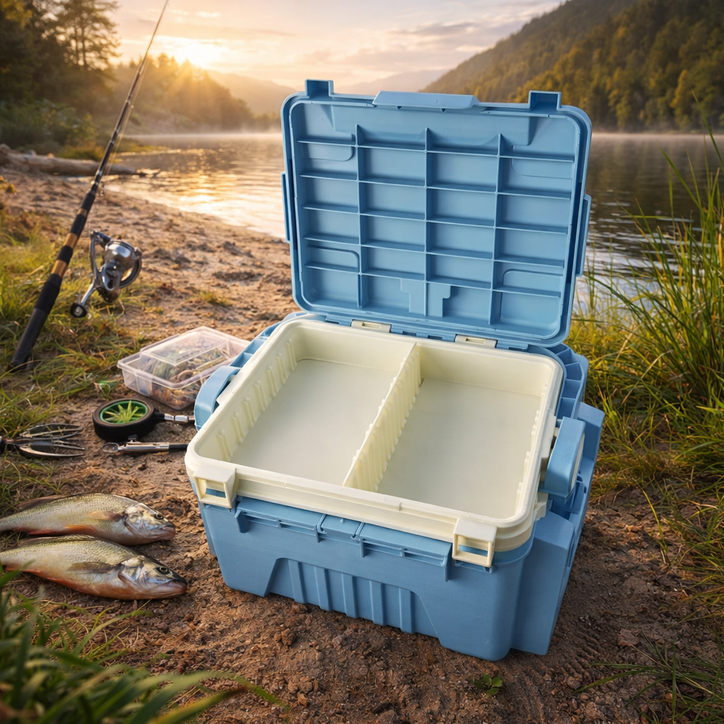 TaffSPORT Kotak Perkakas Pancing Fishing Tackle Box Double Layer 6L - JF-31 Gambar produk TaffSPORT Kotak Perkakas Pancing Fishing Tackle Box Double Layer 6L - JF-31