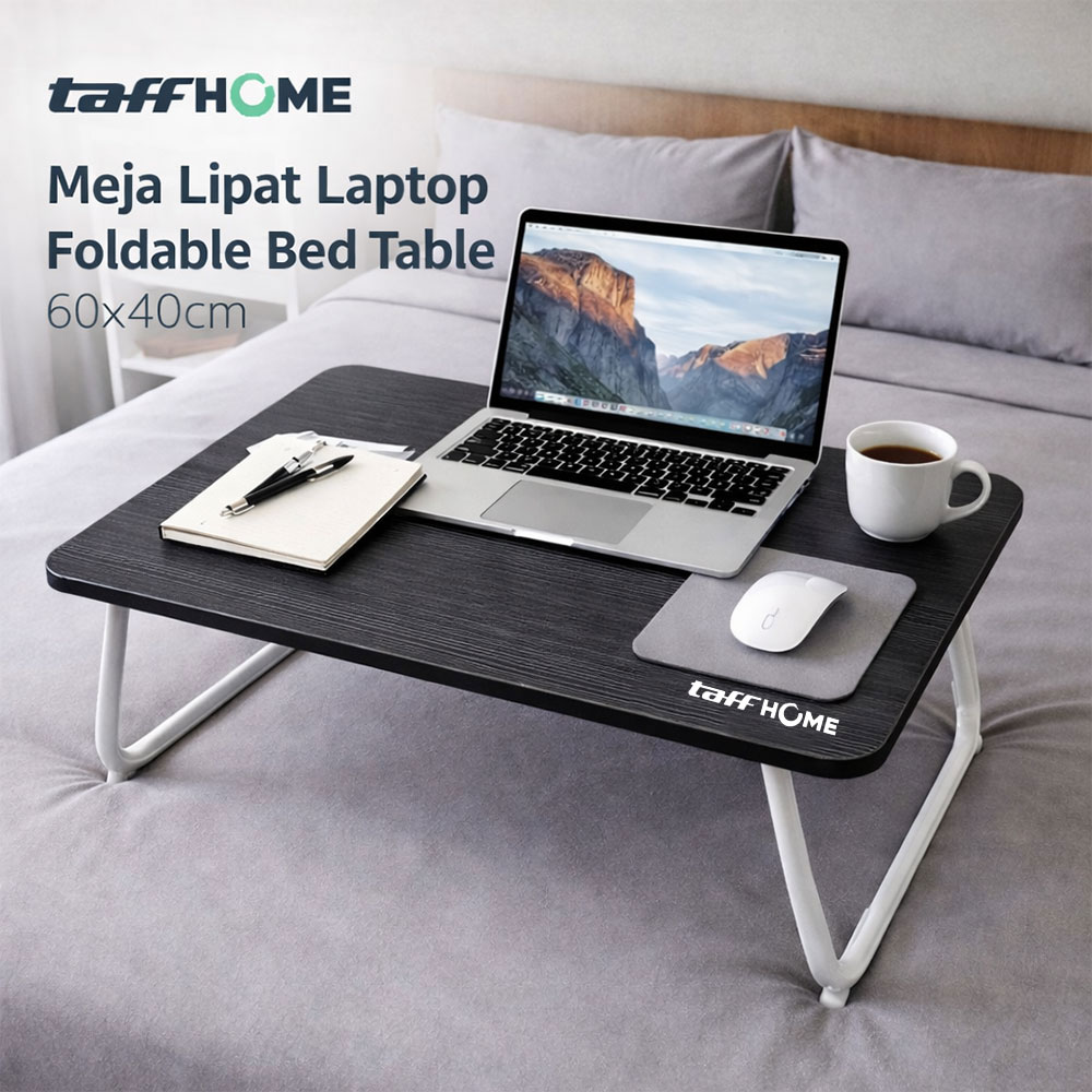TaffHOME Meja Lipat Laptop Foldable Bed Table 60x40cm - BO-670 Gambar produk TaffHOME Meja Lipat Laptop Foldable Bed Table 60x40cm - BO-670