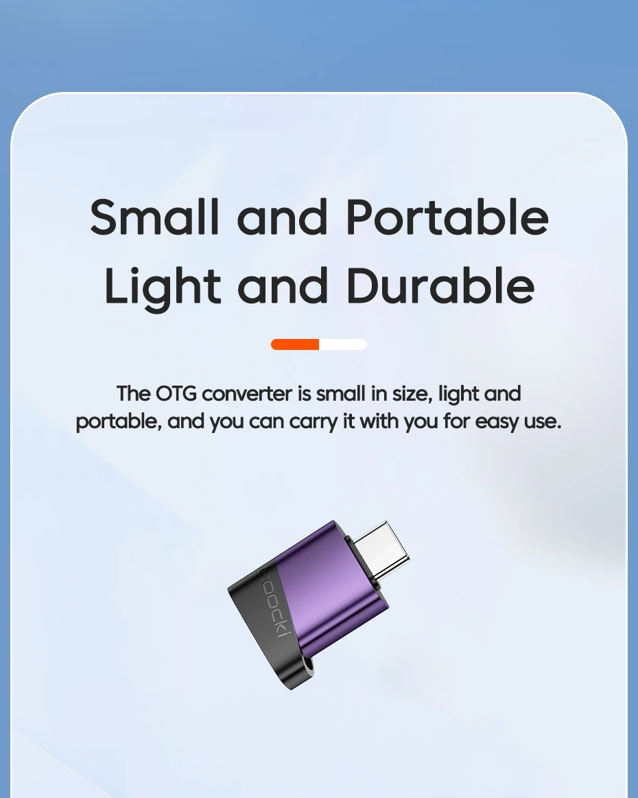 Gambar produk Toocki OTG Type C to Micro USB 480Mbps with Lanyard Adapter Converter - TZJTMC-JG05