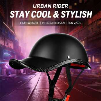 HZIH Helm Sepeda Skuter Retro Half Motorcycle Helmet - U20