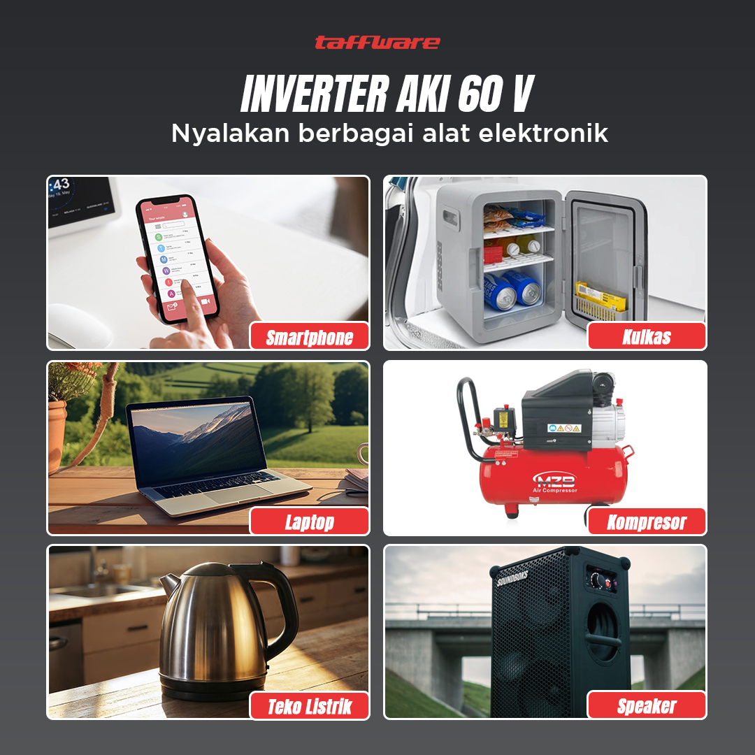 Taffware Power Inverter Mobil Pure Sine Wave DC 60V to AC 220V 3000W - NBQ3000W Gambar produk Taffware Power Inverter Mobil Pure Sine Wave DC 60V to AC 220V 3000W - NBQ3000W