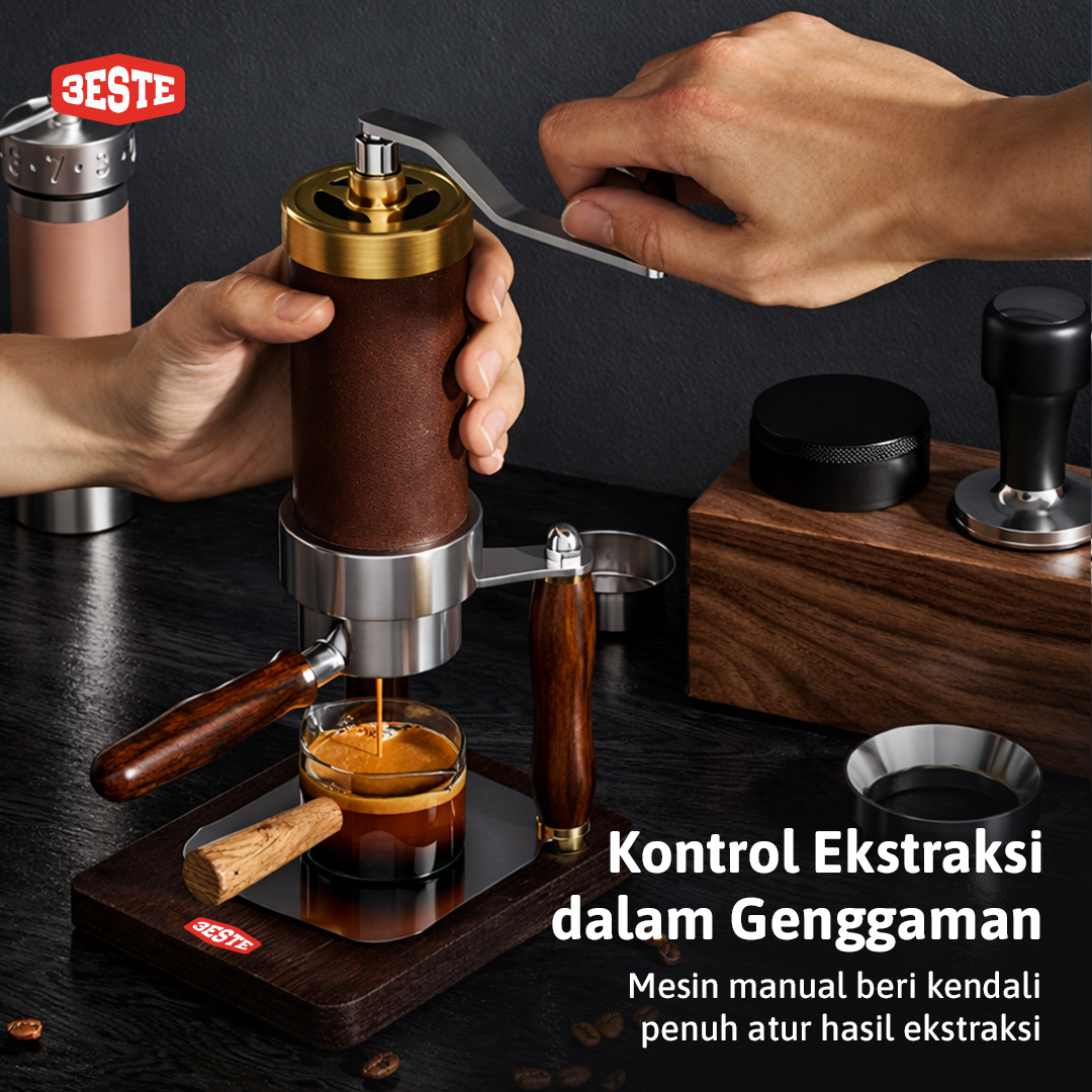 Trieste Mesin Kopi Espresso Manual Hand Crank Pneumatic 85ml with PID - AWS Gambar produk Trieste Mesin Kopi Espresso Manual Hand Crank Pneumatic 85ml with PID - AWS